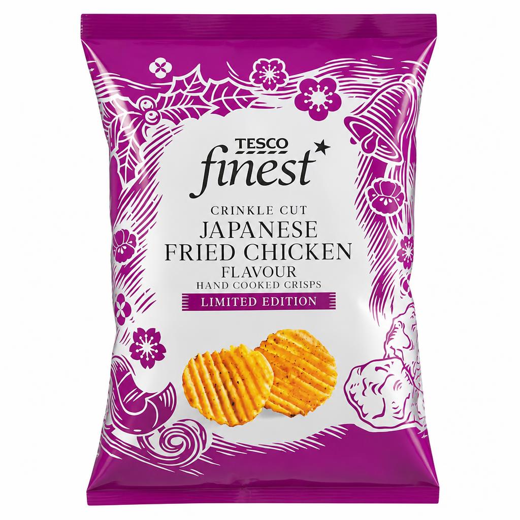 Tesco Finest Japanese Fried Chicken Crinkle Cut Crisps 150g