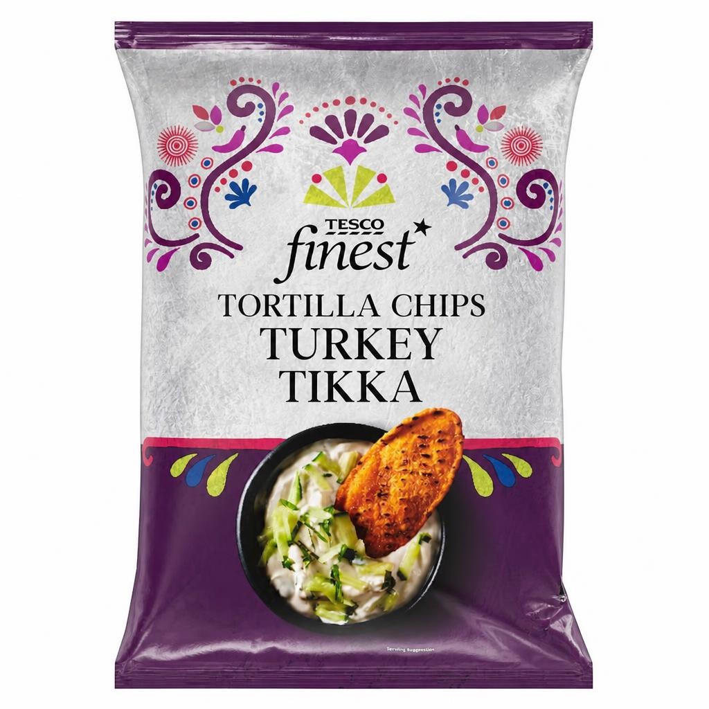 Tesco Finest Tortilla Chips Turkey Tikka 150g