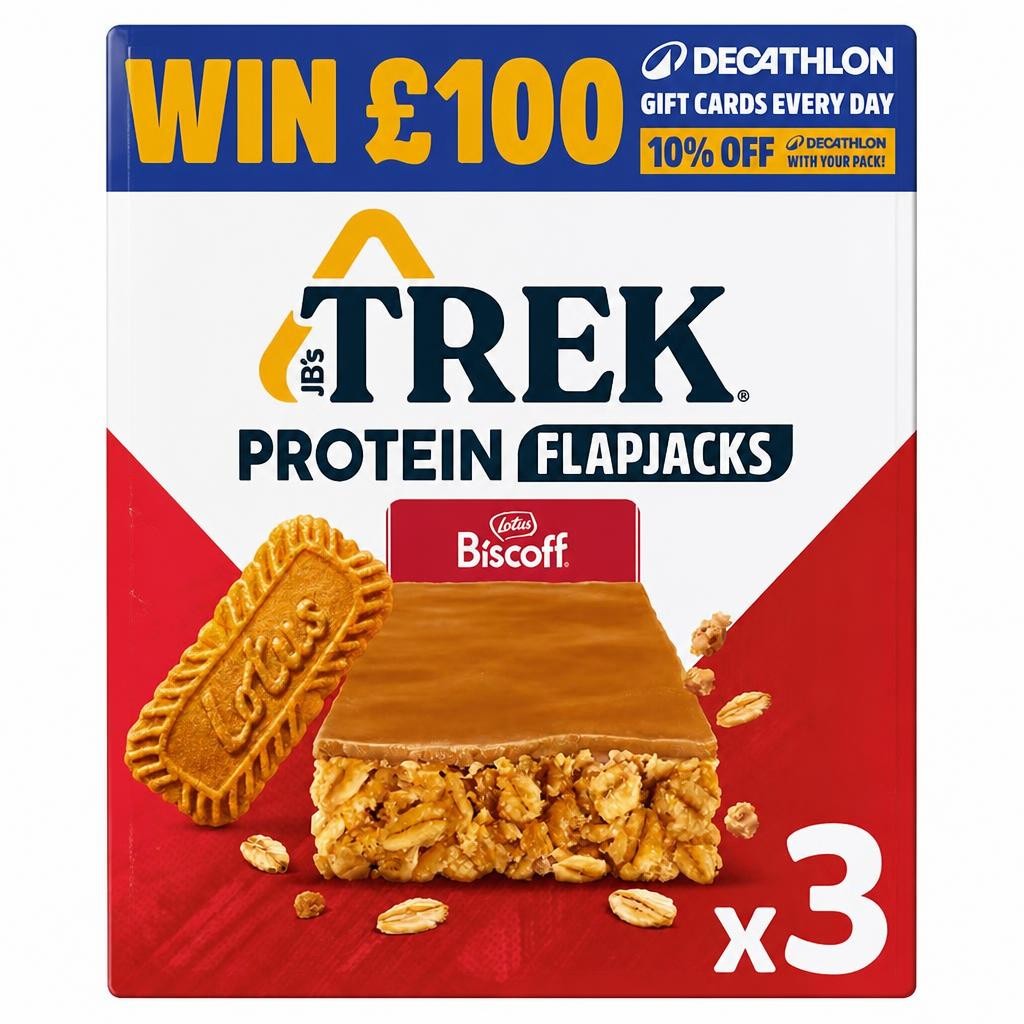 Trek Protein Flapjacks with Lotus Biscoff 3x50g