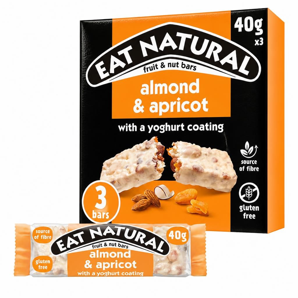 Eat Natural Fruit & Nut Bars with Almond, Apricot & Yoghurt 3 x 40g
