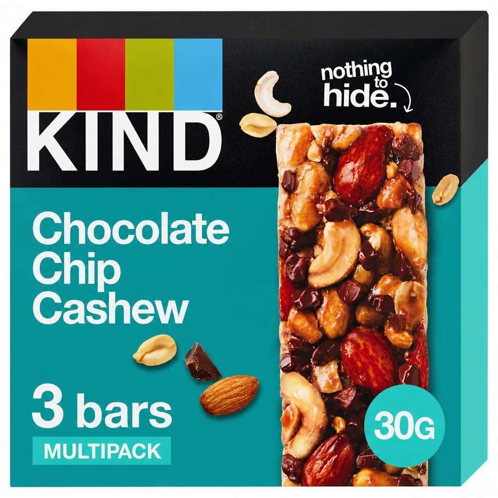 Kind Chocolate Chip Cashew & Mixed Nut Bar 3 x 30g