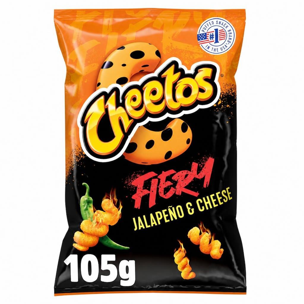 Cheetos Twisted Fiery Jalapeno & Cheese Sharing Bag Crisps 105g
