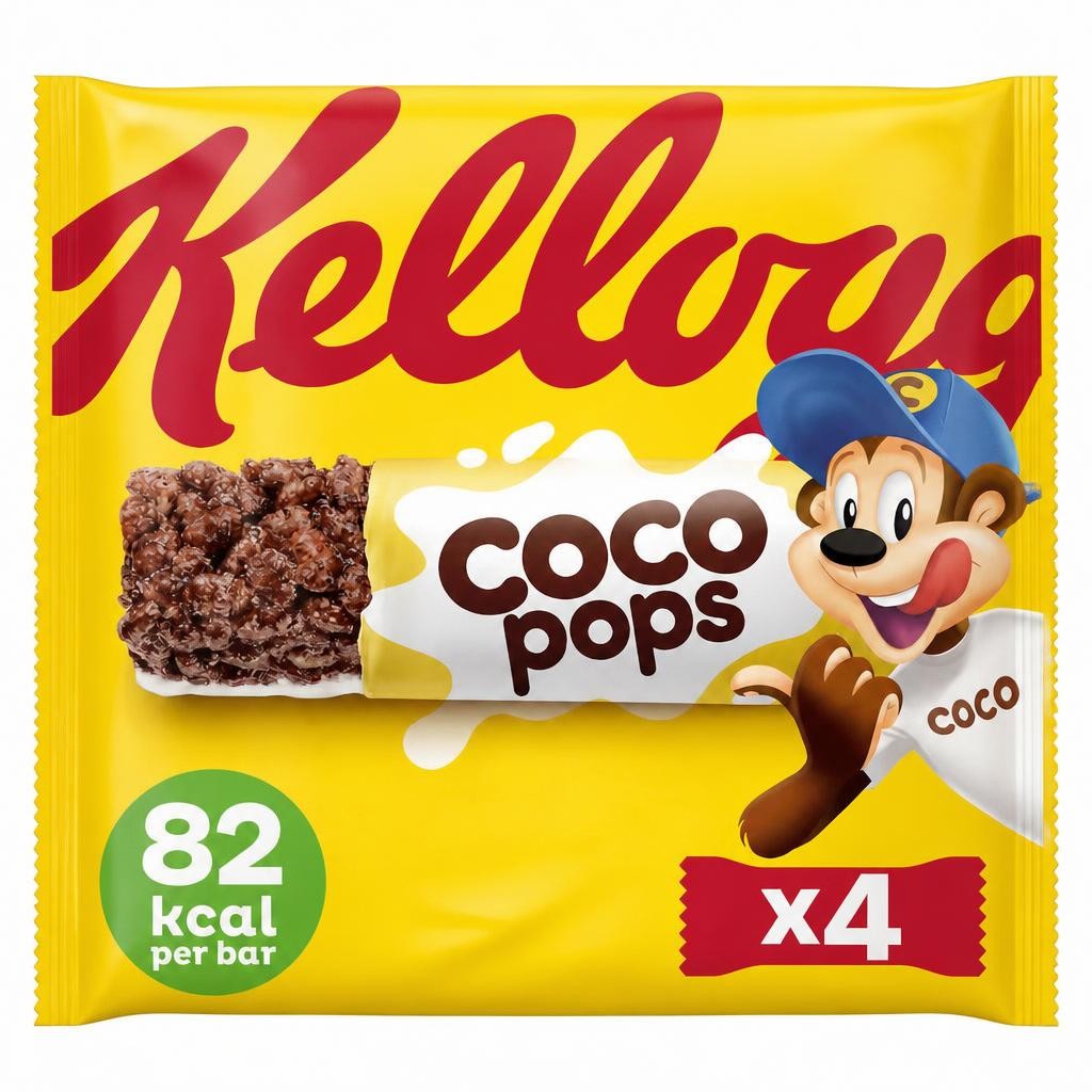 Kellogg's Coco Pops Chocolate Cereal Milk Snack Bars 4x20g