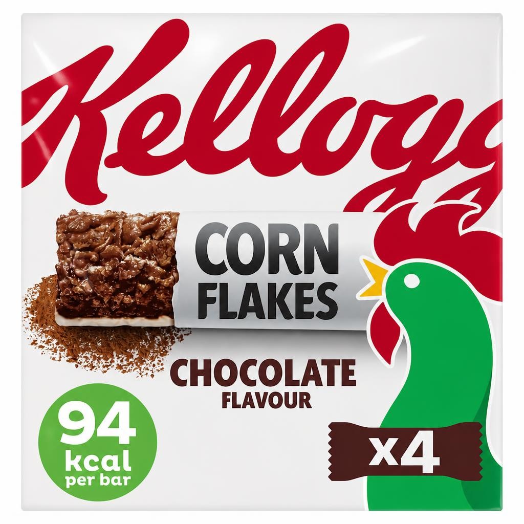 Kellogg's Corn Flakes Chocolate Cereal Milk Snack Bars 4x24g