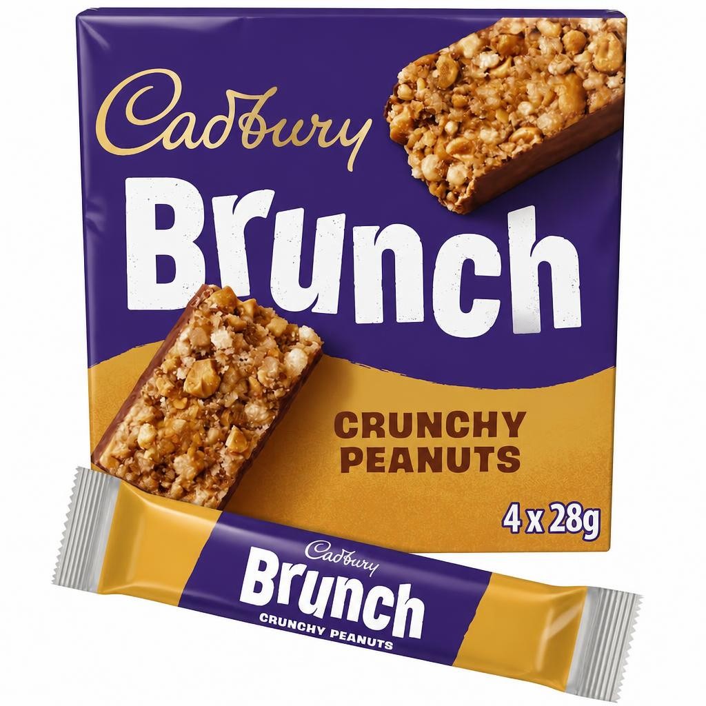 Cadbury Brunch Peanut Wholegrain Cereal Bars 4 x 28g