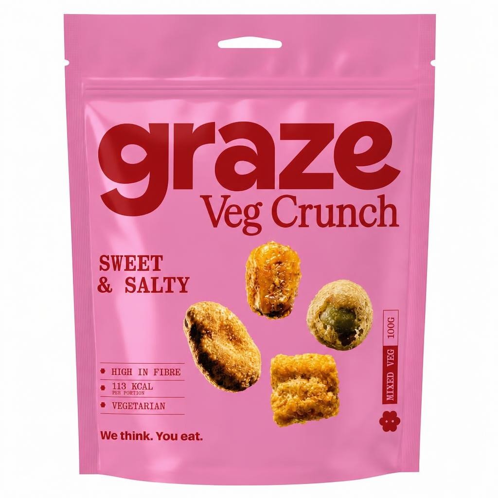 Graze Honey Roast Crunch Sharing Bag Snack 100G