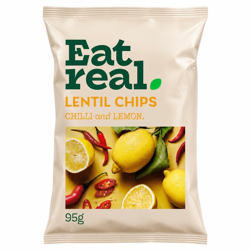 Eat Real Lentil Chips - Chilli & Lemon 95g