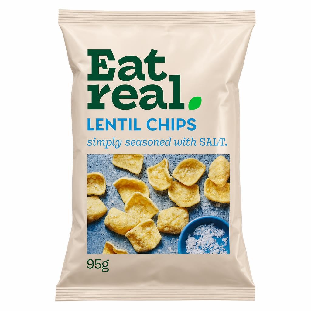 Eat Real Salted Lentil Chips 95g