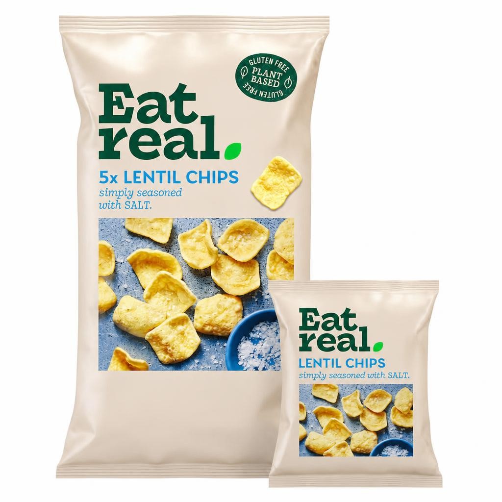 Eat Real Lentil Chips Multipack - Salted 5 Pack 18g