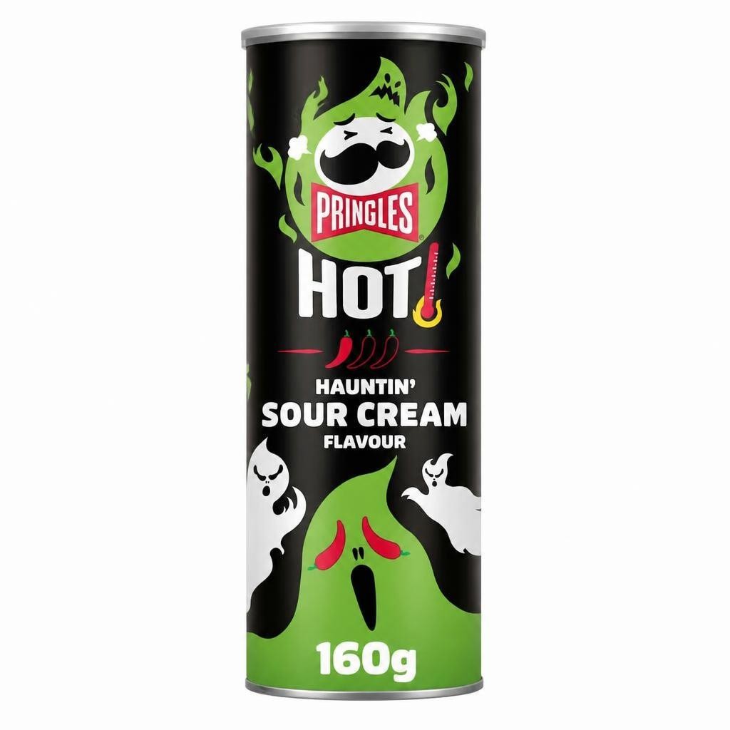 Pringles Hot Kickin' Sour Cream Flavour Crisps 160g
