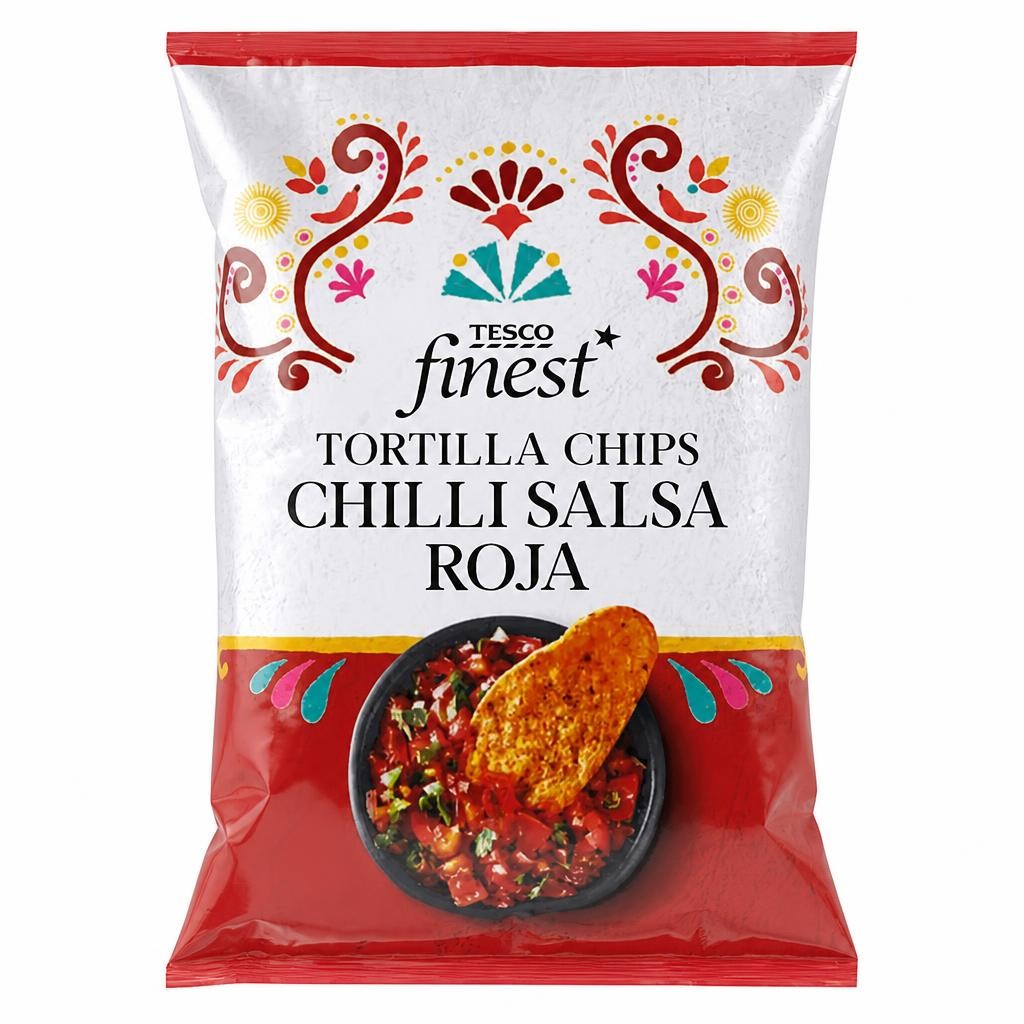 Tesco Finest Tortilla Chips - Chilli Salsa Roja 150g