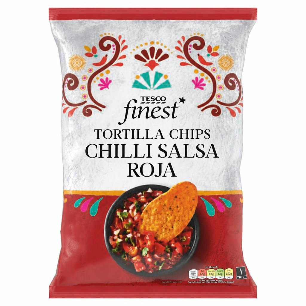 Tesco Finest Tortilla Chips - Chilli Salsa Roja 150g