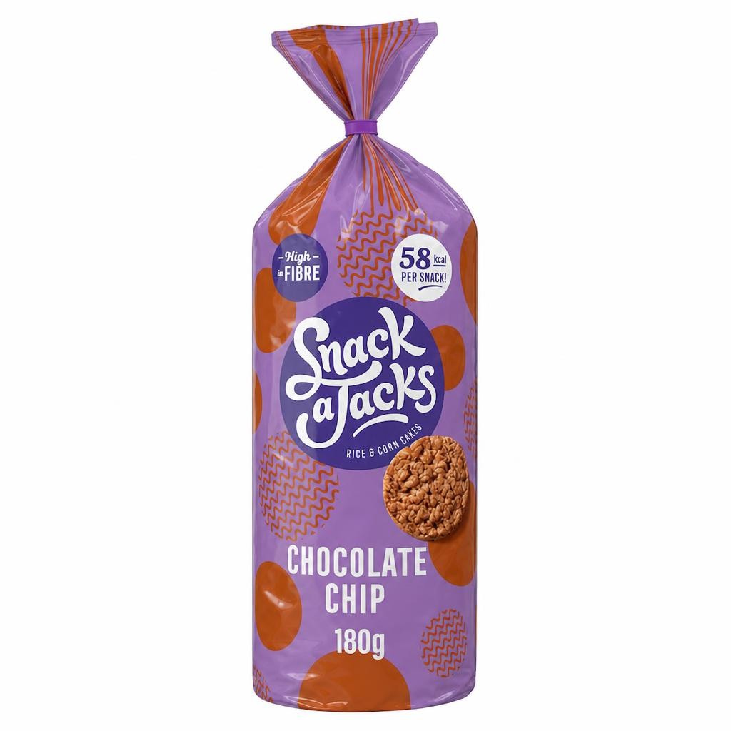 Snack a Jacks Chocolate Chip Jumbo Rice Cakes 180g