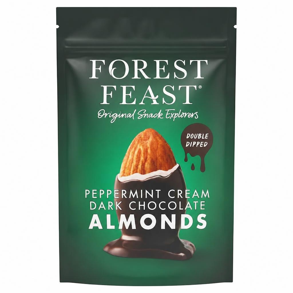 Forest Feast Peppermint Cream Dark Chocolate Almonds 120G