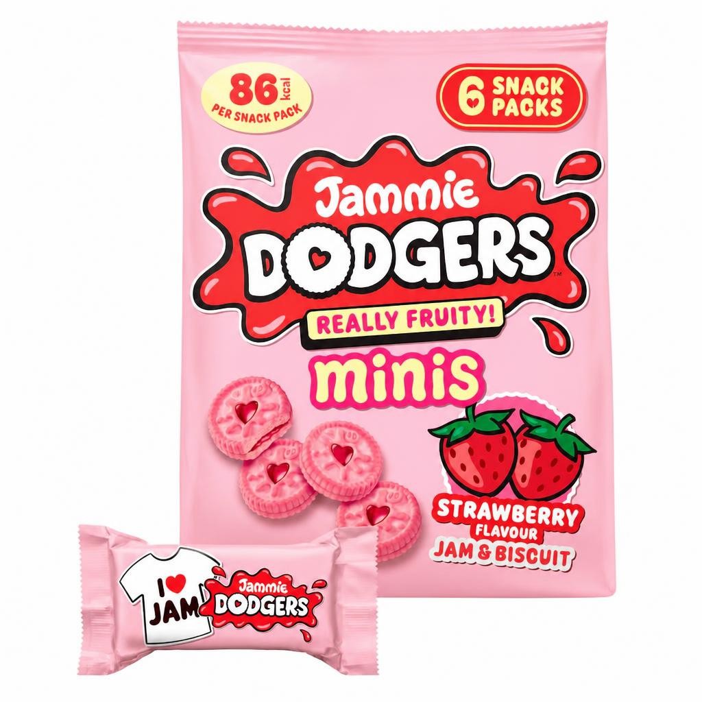 Jammie Dodgers Really Fruity Strawberry Mini's 6x20g