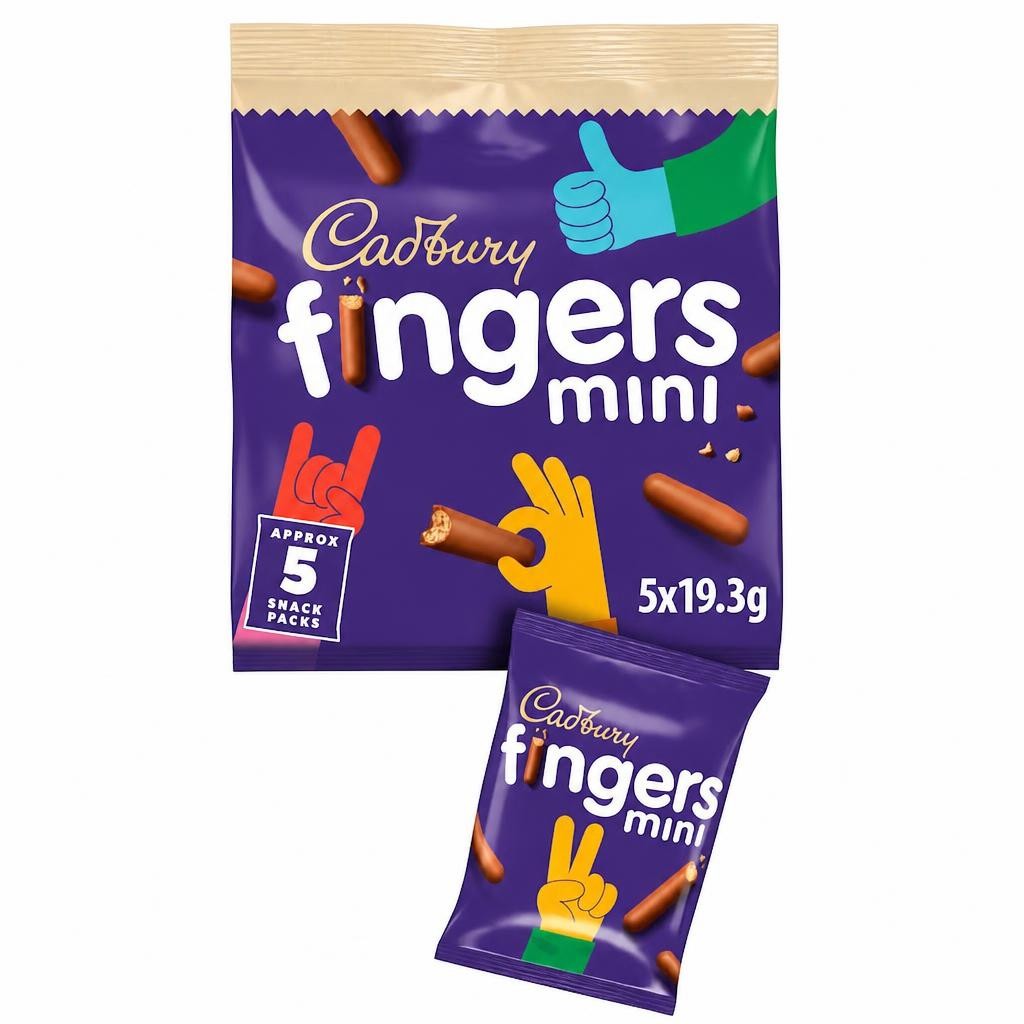 Cadbury Mini Fingers Chocolate Biscuits 5 x 19.3g