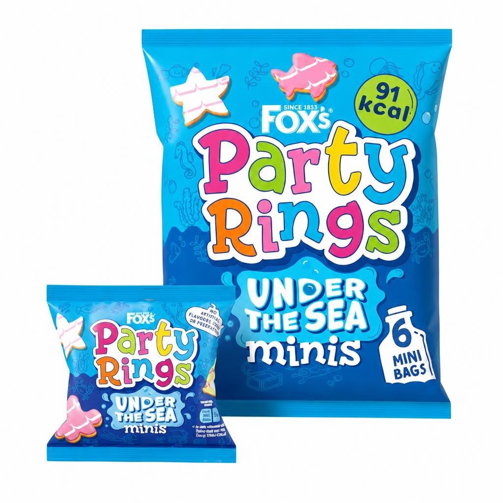 Fox's Party Rings Under The Sea Mini Iced Biscuits 6 x 21g