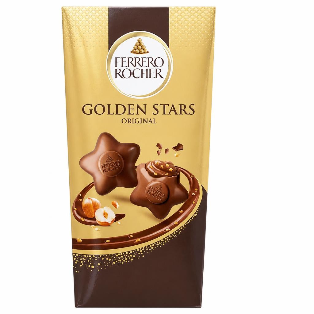 Ferrero Rocher Golden Stars Milk Chocolate and Hazelnut 115g