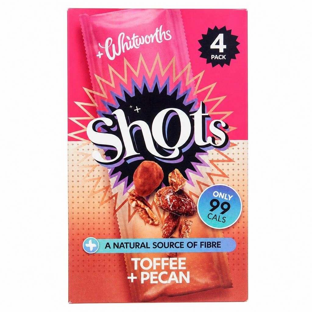 Whitworths Toffee & Pecan Shots 4X25g
