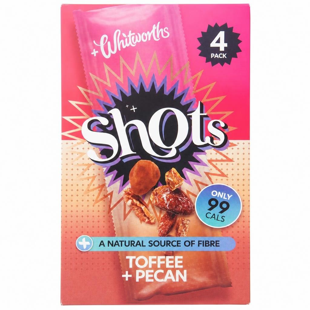Whitworths Toffee & Pecan Shots 4X25g