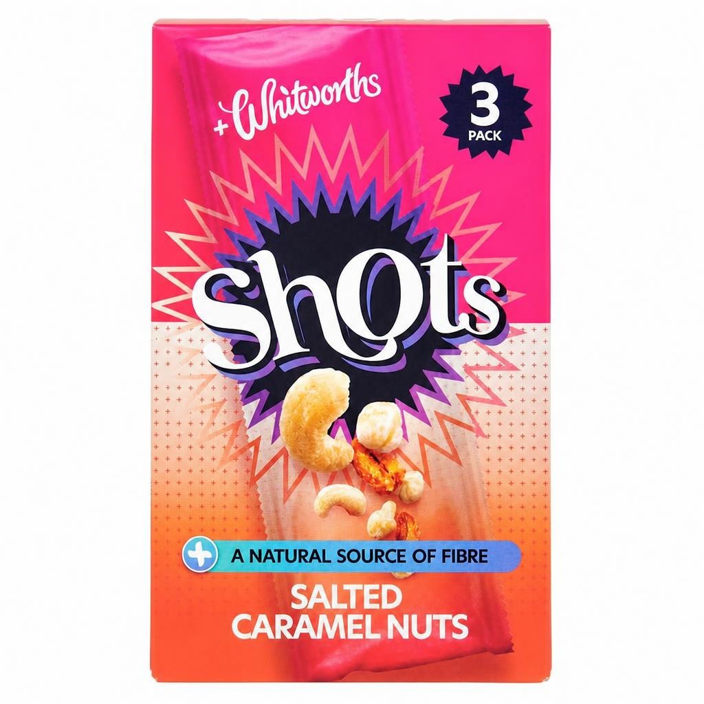 Whitworths Shots Salted Caramel Nuts 3X25g