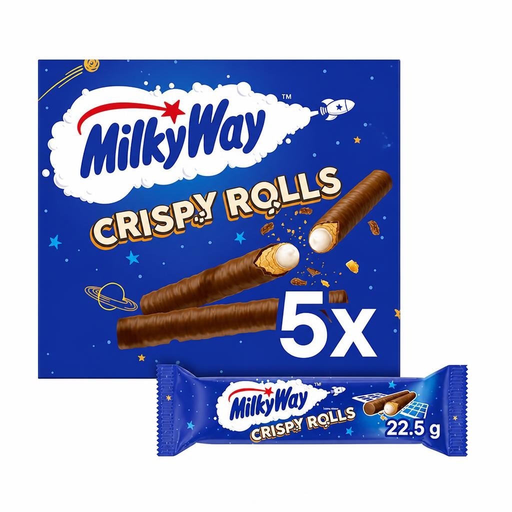 Milky Way Milk Chocolate Crispy Rolls Multipack 5 x 22.5g