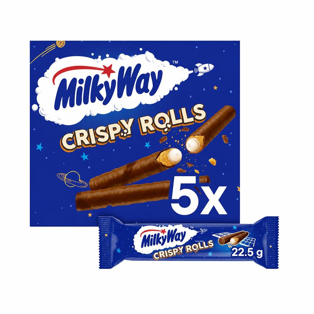 Milky Way Milk Chocolate Crispy Rolls 5 pack 112.5g