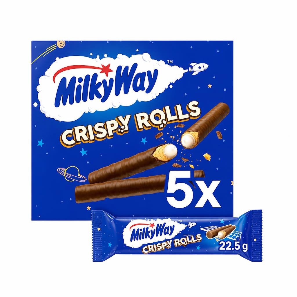 Milky Way Milk Chocolate Crispy Rolls Multipack 5 x 22.5g