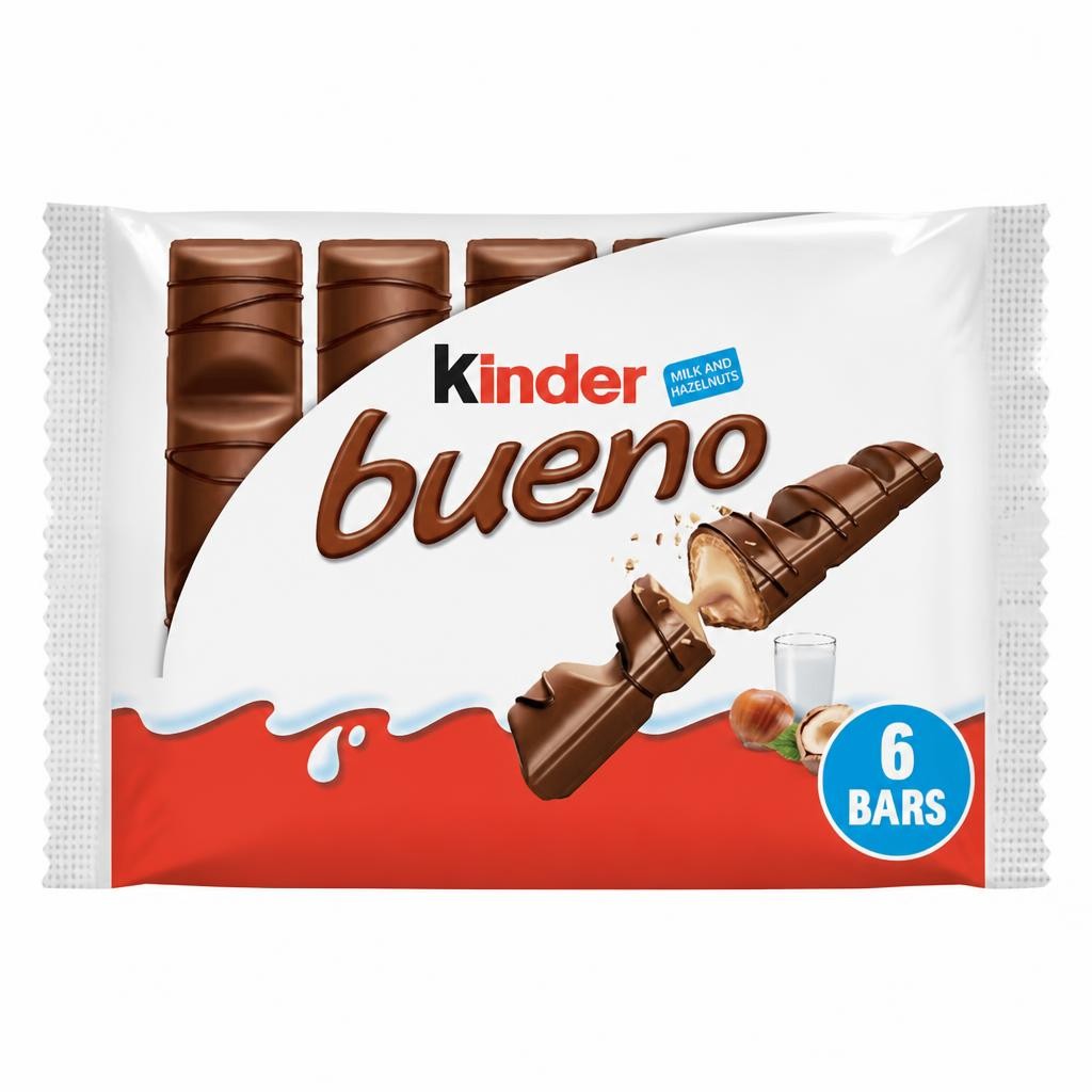 Kinder Bueno Milk & Hazelnut Chocolate Bars Multipack 3 X 43g