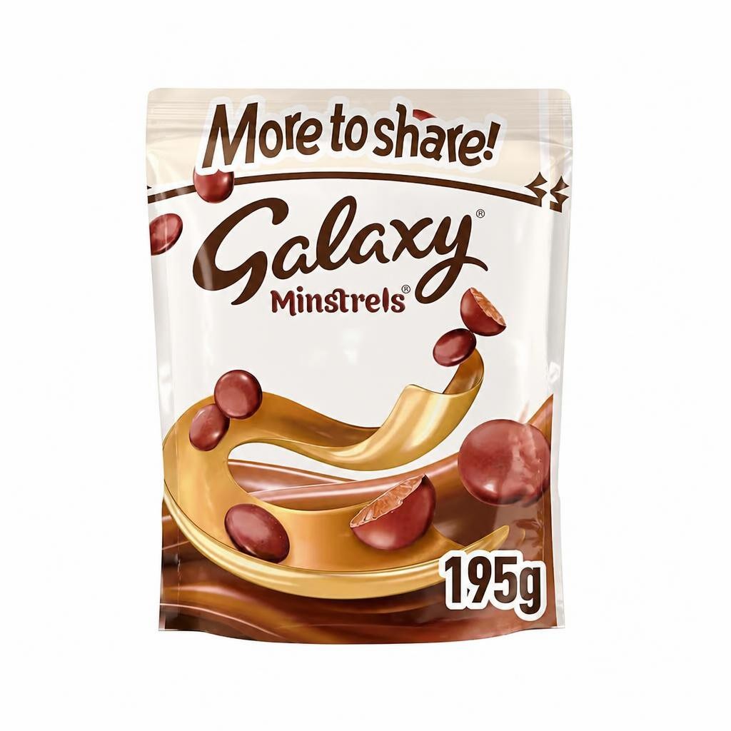 Galaxy Minstrels Milk Chocolate Pouch Bag 195g