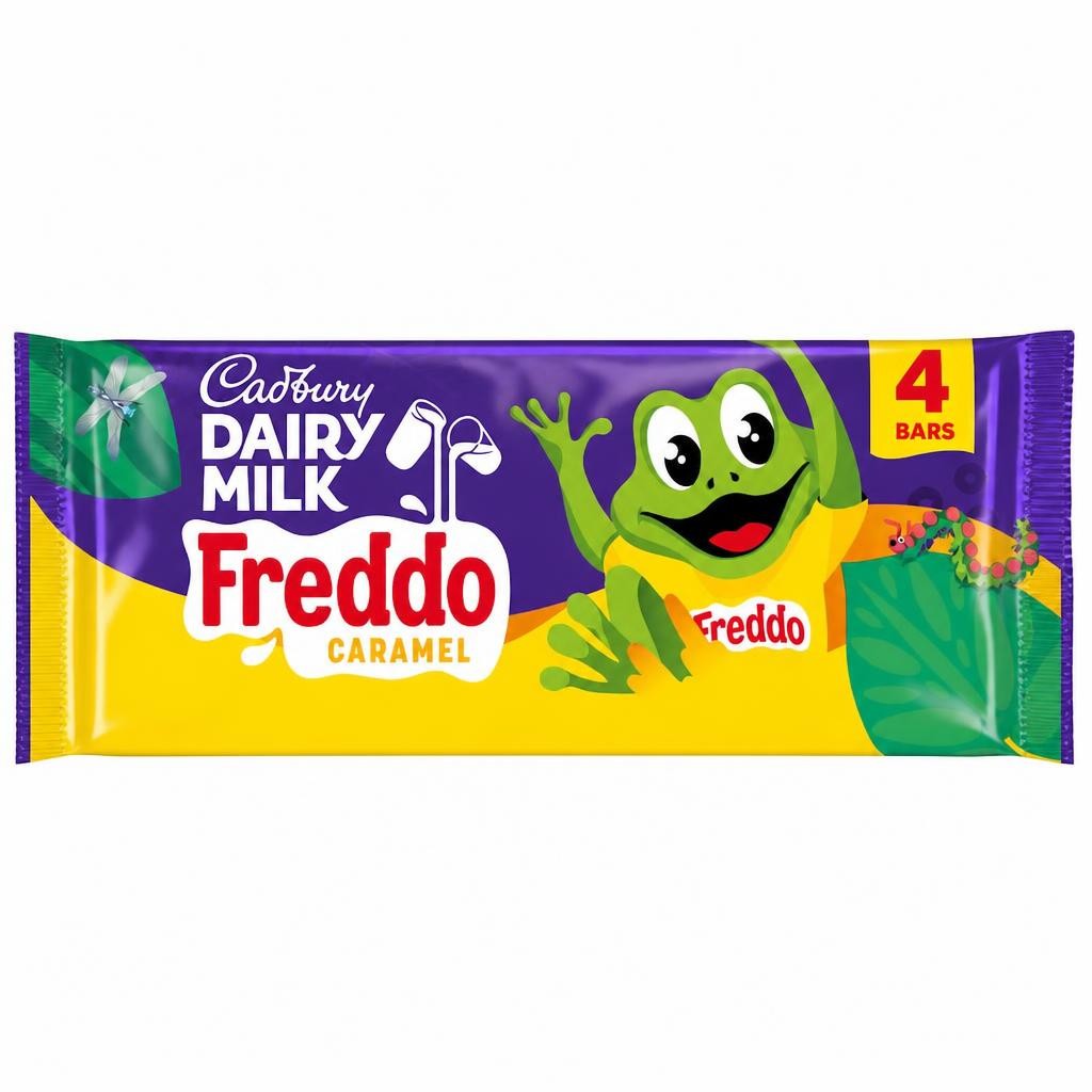 Cadbury Dairy Milk Caramel Freddo Chocolate Kids Multipack 4 x 18g