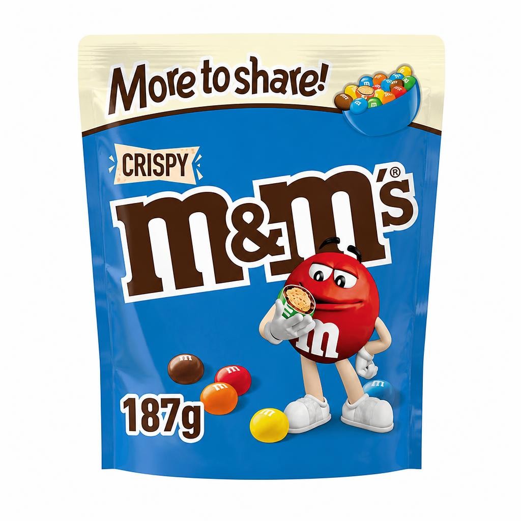 M&M's Crispy Milk Chocolate Pouch Bag 187g