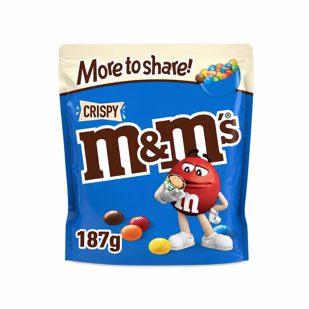 M&M's Crispy Milk Chocolate Pouch Bag 187g