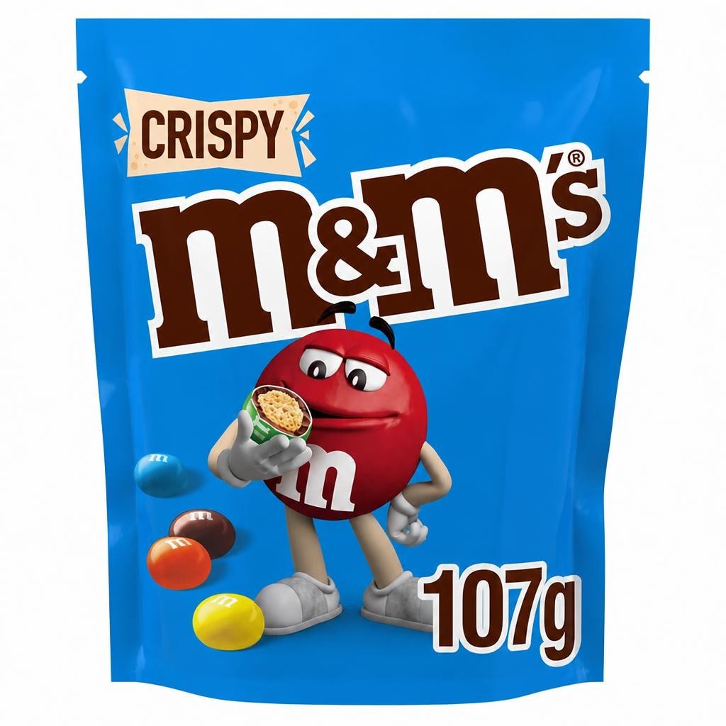 M&M's Crispy Milk Chocolate Bites Pouch Bag 107g