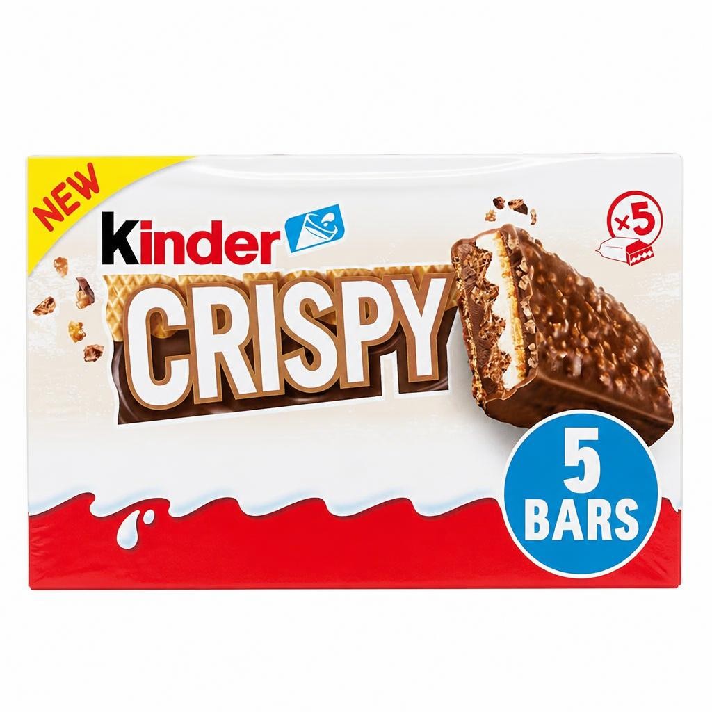 Kinder Crispy Wafer, Chocolate & Hazelnut Bar Multipack 5x 34g