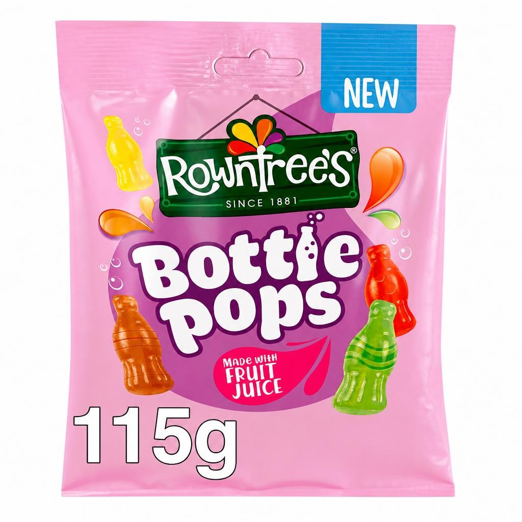 ROWNTREES Bottle Pops Sweets Sharing Bag 115g