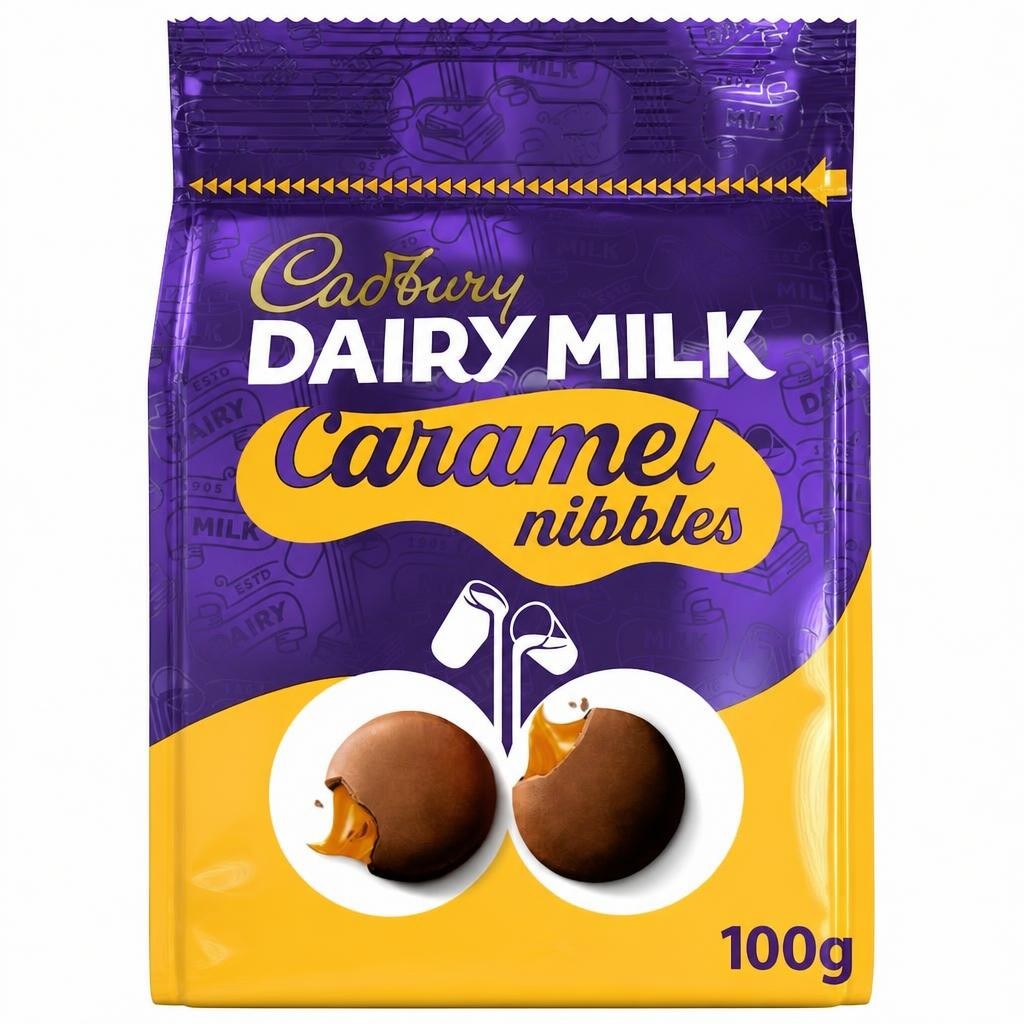 Cadbury Dairy Milk Caramel Nibbles Chocolate Bag 100G