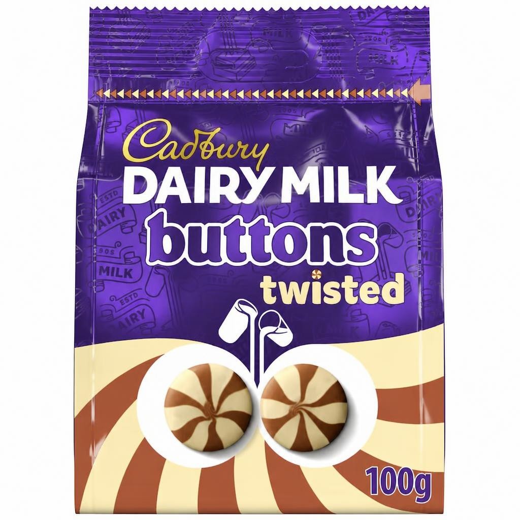 Cadbury Dairy Milk Twisted Chocolate Buttons Bag 100G