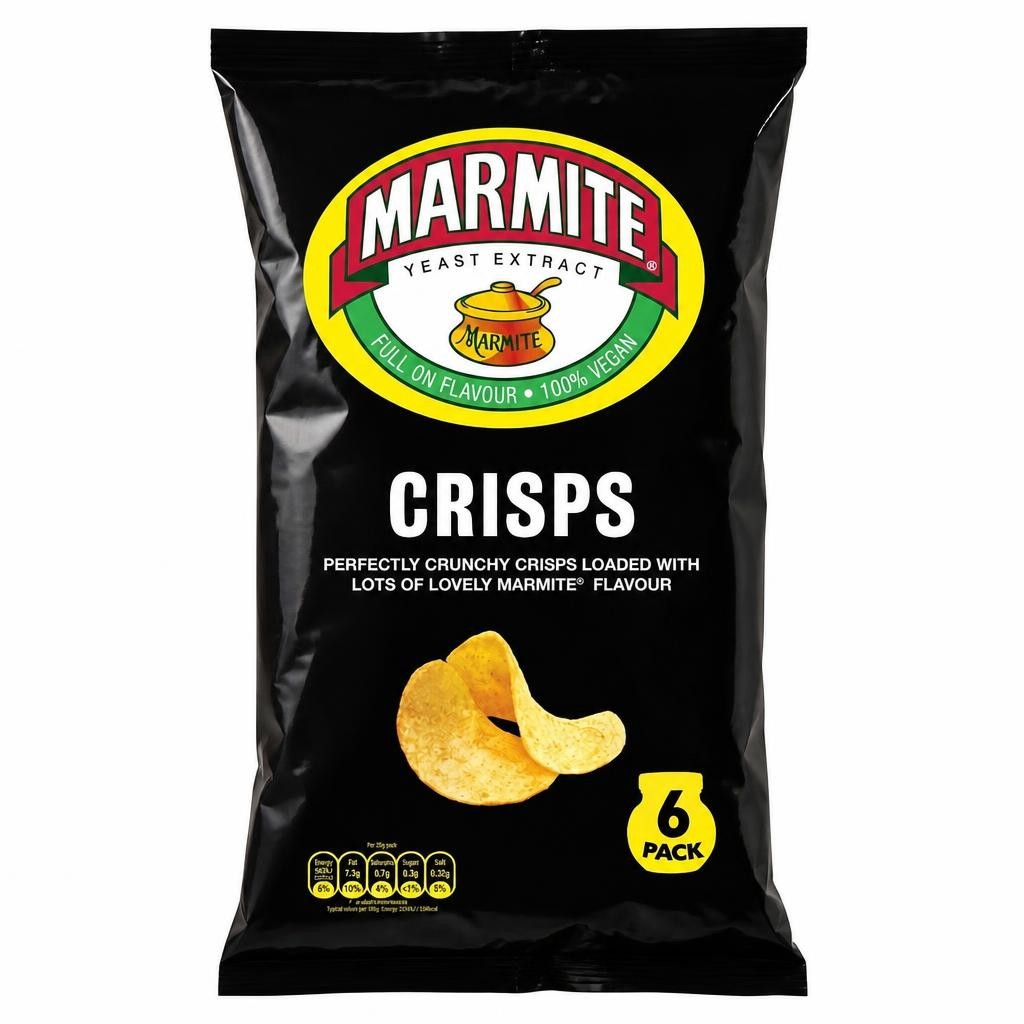 Marmite Potato Crisps 6 x 25g