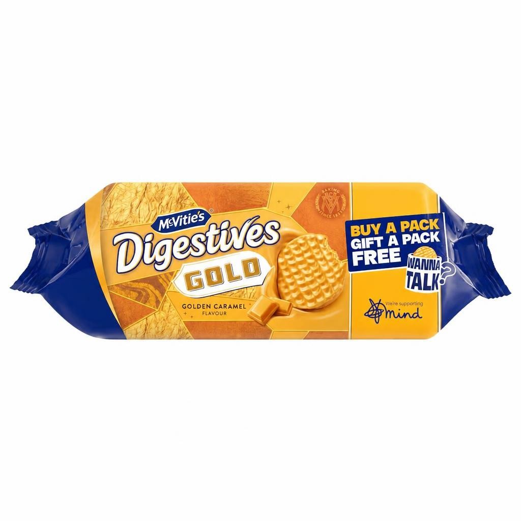 McVitie's Digestives Gold Golden Caramel Flavour Biscuits 232g