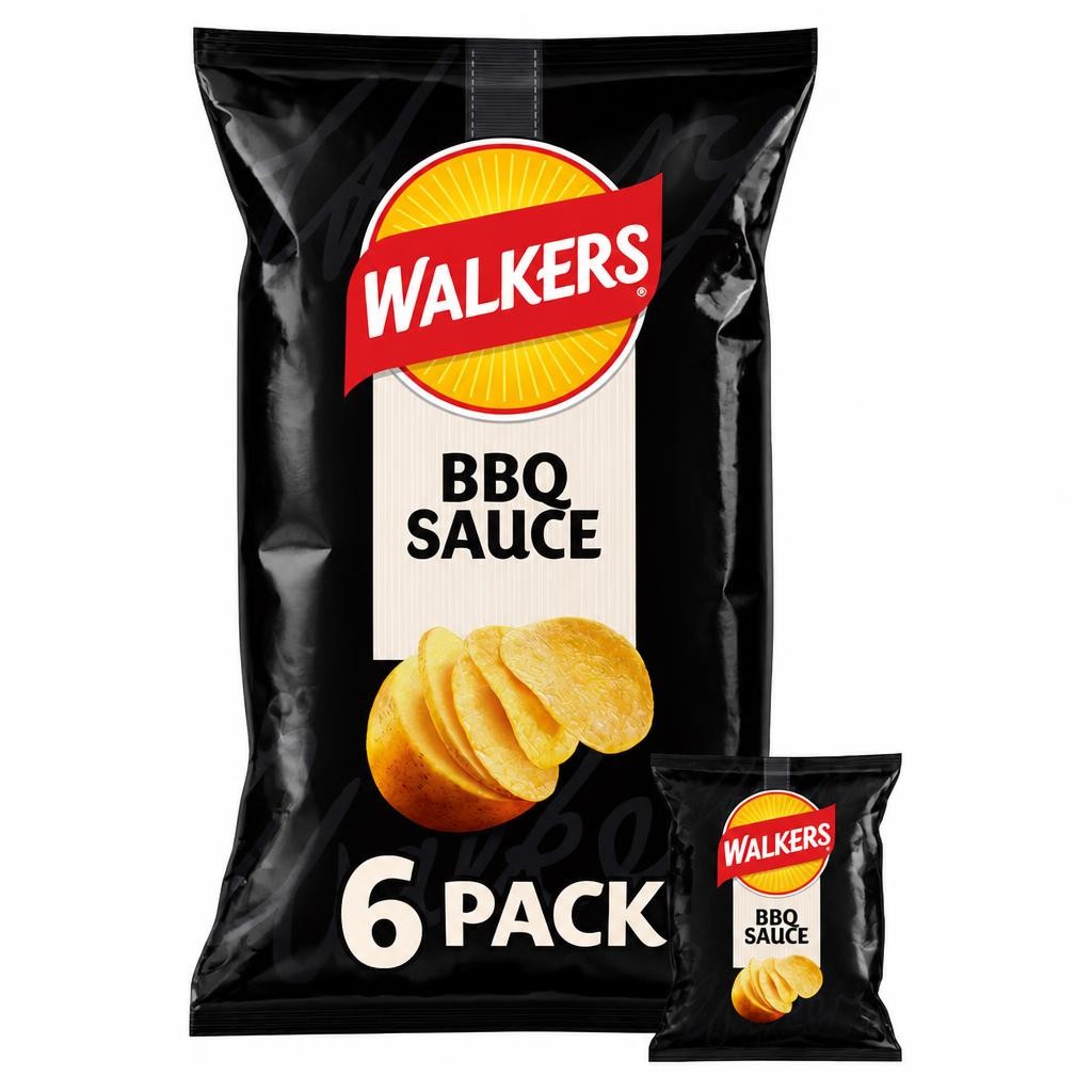Walkers BBQ Multipack Crisps 6 x 25g