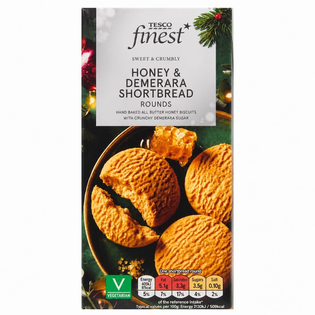 Tesco Finest All Butter Honey and Demerara Shortbread Rounds 150g