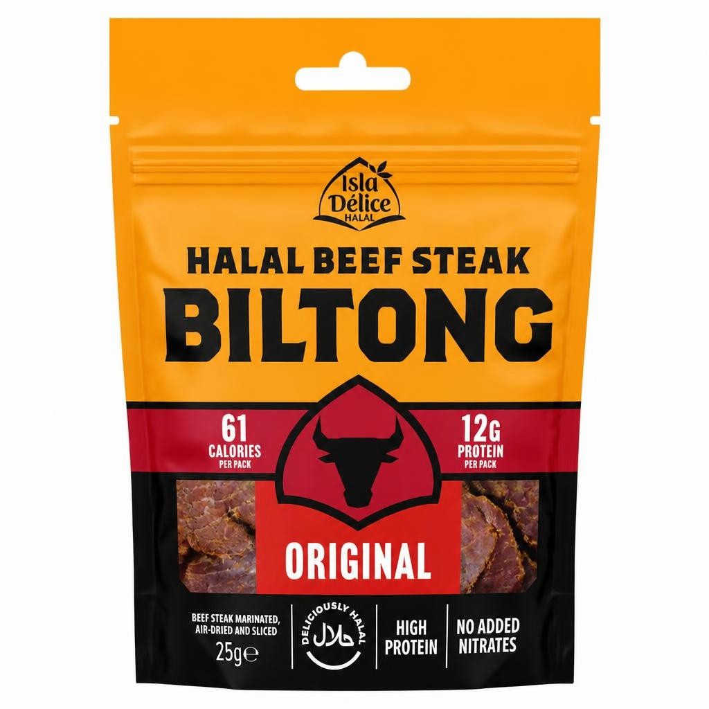Isla Delice Halal Beef Steak Biltong Original 25g