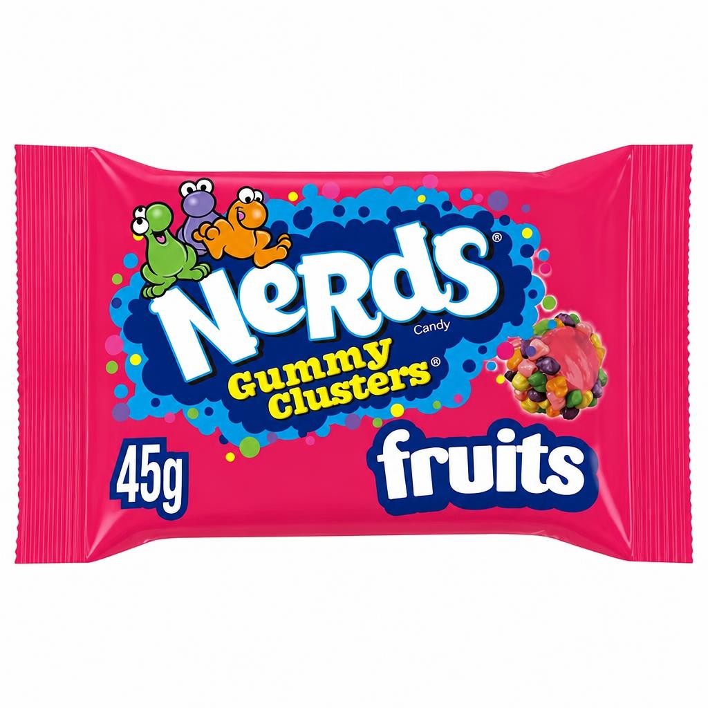 Nerds Candy Sweets Gummy Clusters Bag Fruits 45g