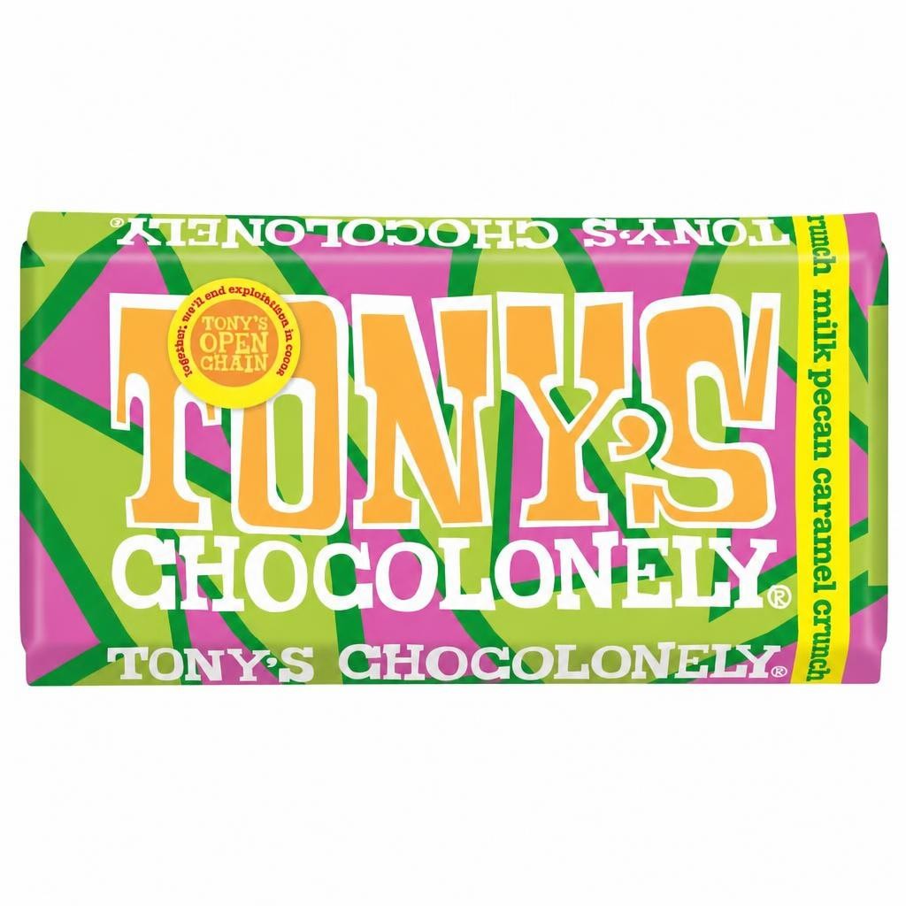 Tonys Chocolonely Milk Pecan Caramel Crunch 180g