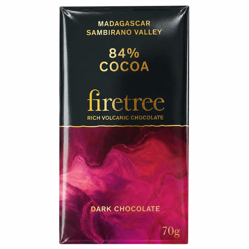 Firetree 84% Cocoa Dark Chocolate 70g