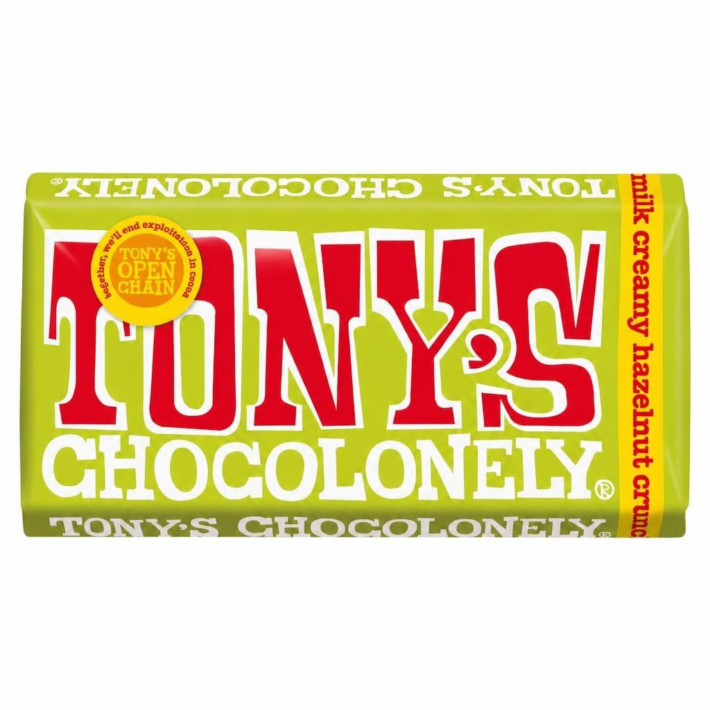 Tony's Chocolonely Milk Chocolate Creamy Hazelnut Crunch 180G