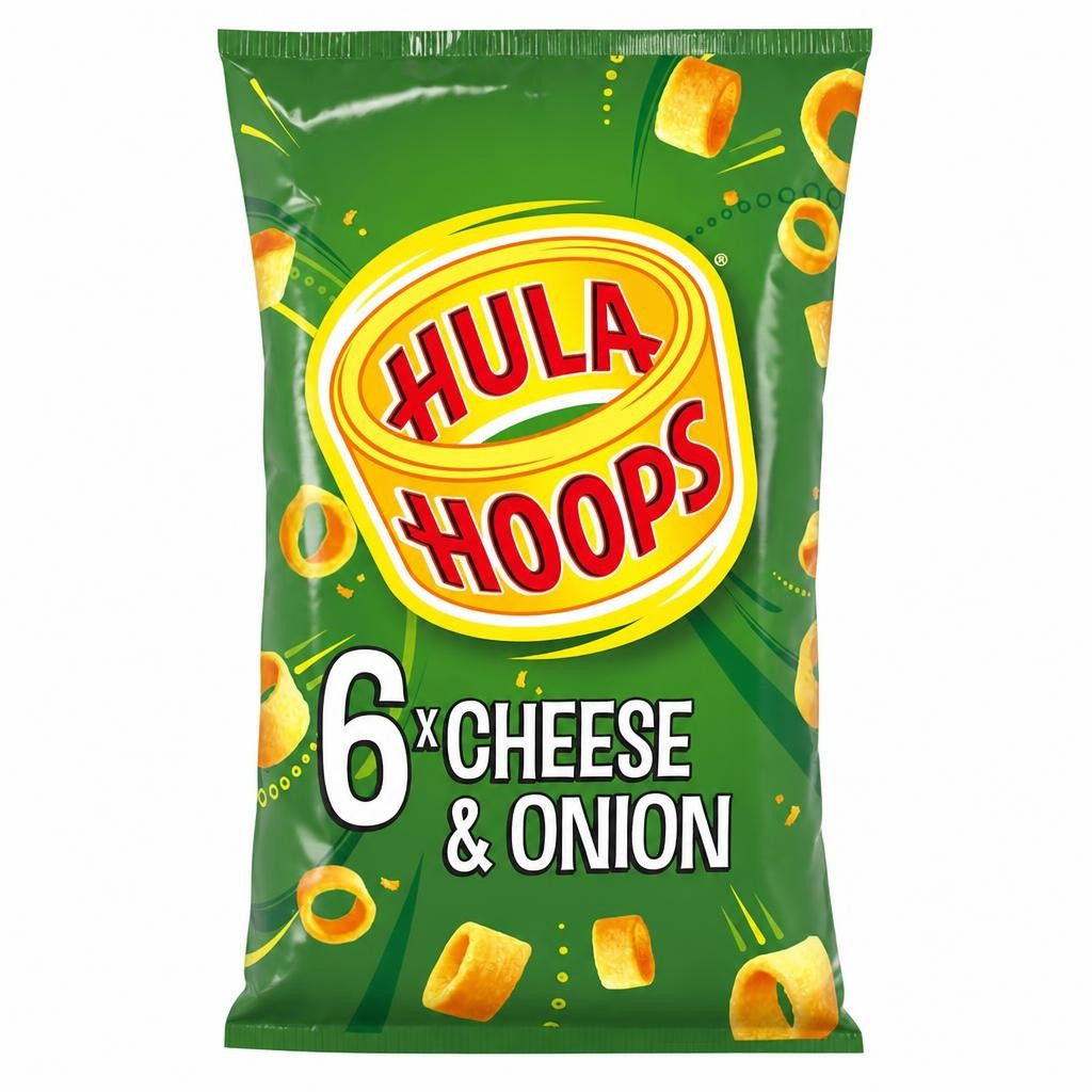 Hula Hoops Cheese & Onion Multipack Crisps 6x24g