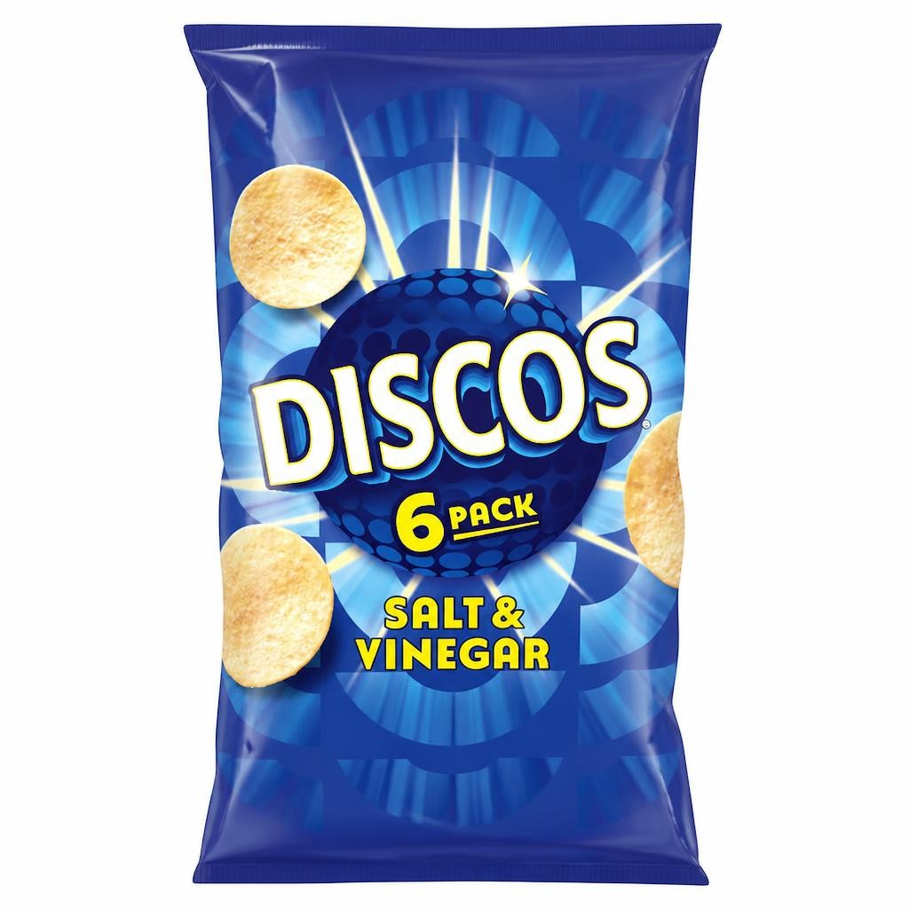 Discos Salt & Vinegar Multipack Crisps 6x25.5g