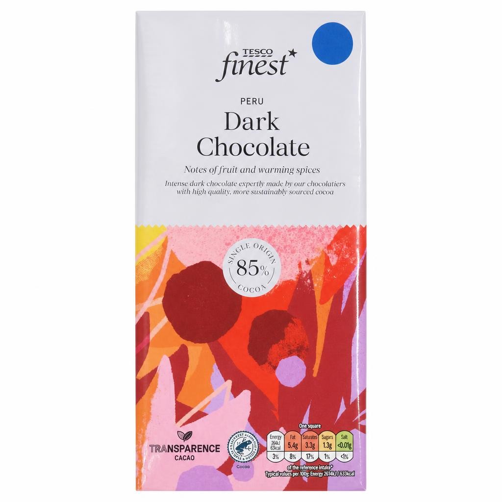 Tesco Finest Peru Dark Chocolate 85% 100g